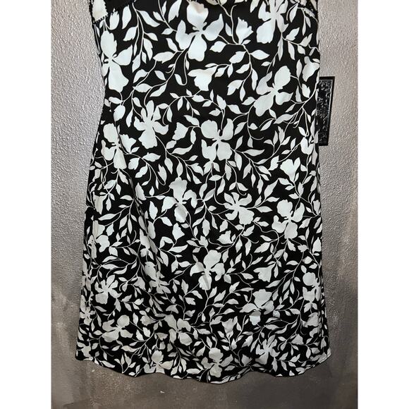 Kay Unger Black & White Floral Beaded Halter Dress – Size 12 – Elegant A-Line 🌺 - Picture 8 of 11